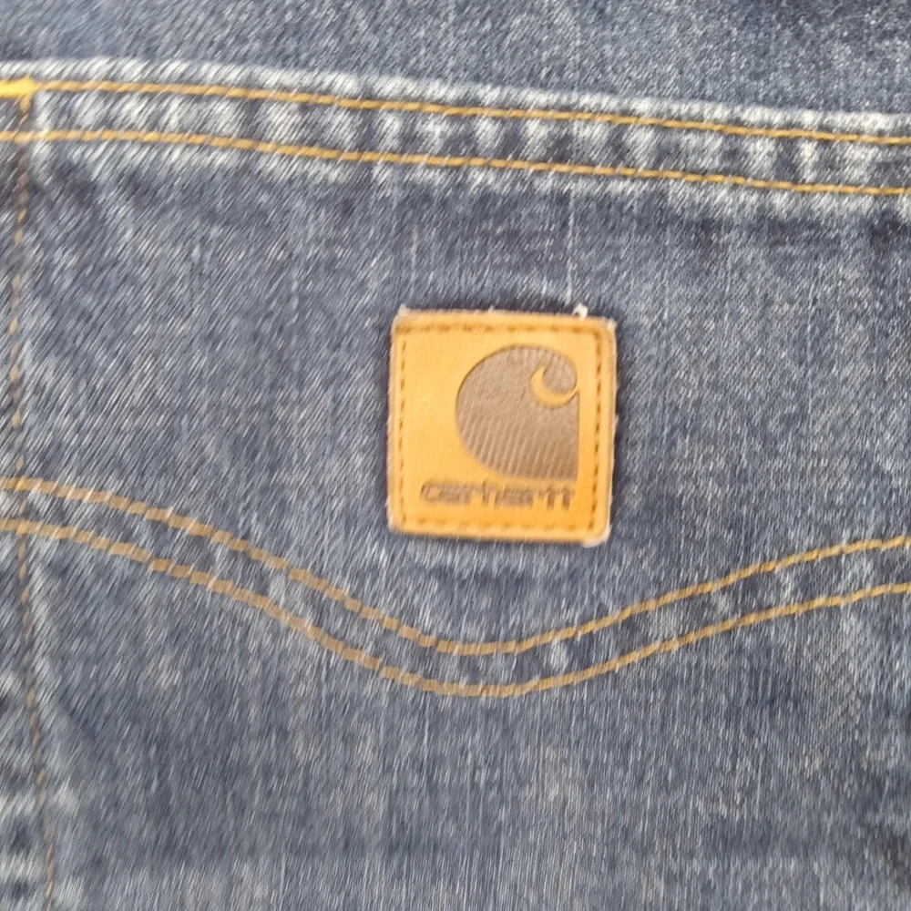 Carhartt Jeans Mens 36x30 Blue Medium Wash Denim Relaxed Straight‎ Leg Workwear
